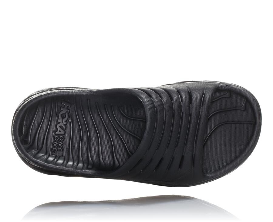 Slide Mens - Hoka One One ORA Recovery - Black - ASMYCLJ-92